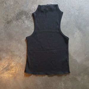 Topshop Ribbed Mockneck Crop Sweater